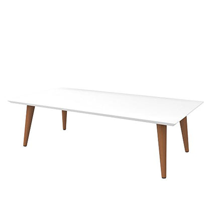 Manhattan Comfort Utopia Low Rectangle End Table, White Gloss - color: White Gloss