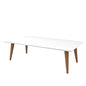Manhattan Comfort Utopia Low Rectangle End Table, White Gloss - color: White Gloss
