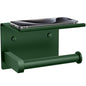 Toilet Paper Holder with Shelf Wall Mounted Toilet Paper Roll Dispenser | Heavy Duty Stainless Steel Forest Green - color: J-forest Green