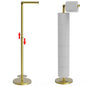 Toilet Paper Holder Stand 1 pc, Height Adjustable, Reserve Tissue for 6 Spare Rolls, Bathroom Storage, Rustproof with SUS304 Stainless Steel (Gold) - color: Gold