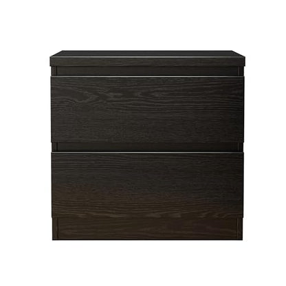Nightstand with Drawers, Bedside Table with Drawers, Sofa Side Table Storage Cabinet, Night Stand for Bedroom Living Room (1, 2 Drawers Black, 19.7" W×15.6" D×18.9" H) - color: 2 Drawers Black