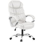 Homall Office Chair High Back Computer Desk Chair, PU Leather Adjustable Height Modern Executive Swivel Task with Padded Armrests and Lumbar Support (White) - color: White