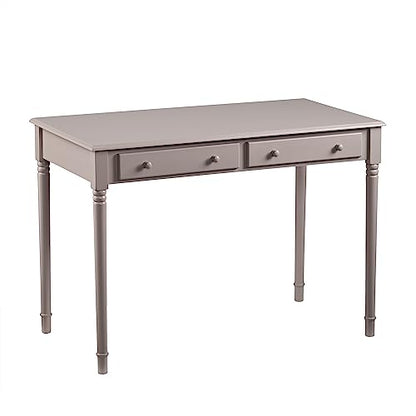SEI Furniture - Janice 2-drawer Writing Desk - Gray - Transitional Design, Grey Finish - Ideal for Home Office, Bedroom (HO8796) - color: Grey