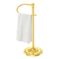 Brass Gold Bath Hand Towel Holder Stand,Stainless Steel 16 Inch Free Standing Towel Rack,Heavy Weight Towel Bar for Bathroom Vanity Countertop &Kitchen - color: Brass Gold