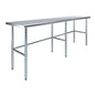 24 in. x 96 in. Open Base Stainless Steel Work Table | Residential & Commercial | Food Prep | Heavy Duty Utility Work Station | NSF - size: 96 in. Length x 24 in. Width