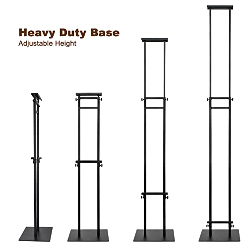 Black Pedestal Poster Sign Stand for Display, Adjustable Height Up to 80 Inchs, Heavy Duty Banner Double Sided Sign Holder for Board & Foam - style: 1