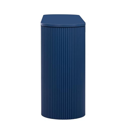 59.2-Inch Console Table for Entryway, Modern Hallway Table with Unique Vertical Stripe Design,for Living Room and Study (Navy-01) - color: Navy-01