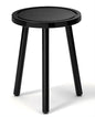 Wood Plant Stands Indoor, 16.7" Tall Plant Stand Outdoor Mid-Century Plant Stool, Single Plant Table Modern Small Round Side/End Table for Living Room, Balcony, Office(Black) - color: Black -1pack
