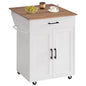 MAHANCRIS Kitchen Island on Wheels with Drop Leaf, Folding Countertop Kitchen Island Cart, Kitchen Island Table with Towel Rack, Drawer, for Kitchen, Dining Room, White and Walnut KIBZ12501 - color: White and Walnut