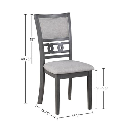 New Classic Furniture Gia Dining Chairs, Set of 2, Gray - color: Grey, size: Set of 2, style: Dining Chair