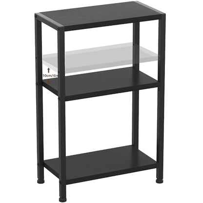 Heybly Small Narrow Side Table for Small Space, Thin Bedside TableHET006BK1 | Thin Bedside Table, Slim Sofa Table, 26.4" Tall Nightstand, Couch Table for Living Room, Bedroom, Balcony, Black - color: Black-adjustable Height