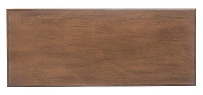 SAFAVIEH Furniture - Tinsley Rectangle Console Table - Brown - Solid Wood - Farmhouse Turned-Leg Design - Ideal for Entryway, Living Room, Hallway, 28"W x 11.75"D x 28"H (CNS5724C) - color: Brown