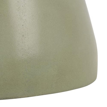 SAFAVIEH Outdoor - Torre Accent Stool - Modern Design - Sage Green Concrete - Weather Resistant Side Table - Ideal for Patio, Deck, Backyard, 12.2" W x 12.2" D x 17.3" H (VNN1001E)