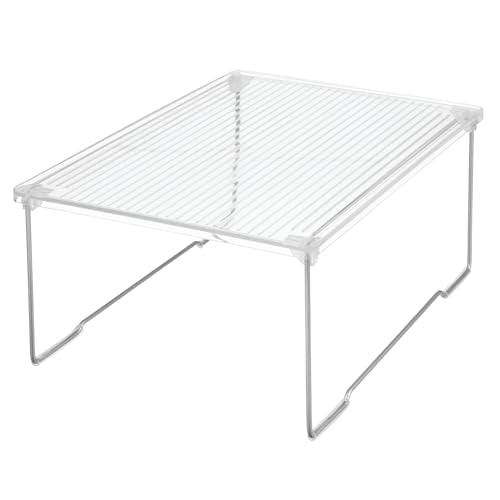 iDesign Recycled Plastic Stackable Bathroom Shelf Riser – Clear