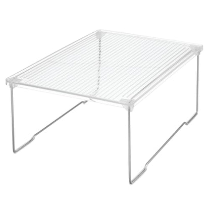 iDesign Recycled Plastic Stackable Bathroom Shelf Riser – Clear