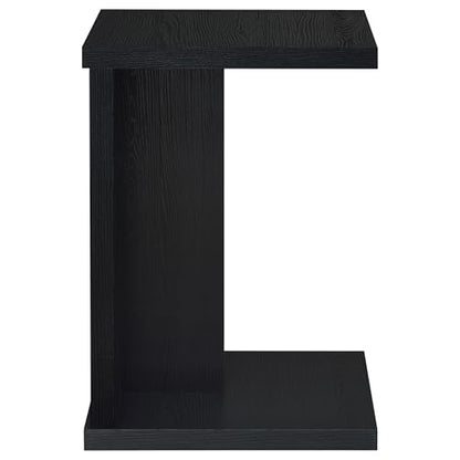 Coaster Home Furnishings - Clower - Wood - C-Shaped Side Table with Rectangular Top, Open Form, and Square Edges - Living Room - Black - 930276 - color: Black