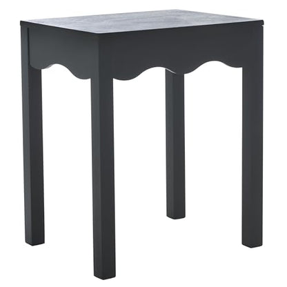 SAFAVIEH Home Collection Lilith Matte Black Square Wave Accent Table - color: Matte Black