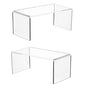 Jusalpha 2 PC Clear Acrylic Risers, Acrylic Display Risers Shelf Showcase Fixtures for Jewelry, Display Stand for Amiibo Funko POP Figures, Cupcakes, Food Display, Cabinet- (8''x 4''x 4.5'', 2 sets) - size: 8''x 4''x 4.5''