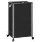 STORAGE MANIAC Rolling Laundry Hamper with Lid, 23.7 Gal (90 L) Large Tall Laundry Basket with Wheels & Handles, Aesthetic Dirty Clothes Hamper for Small Space, Dorm, Apartment, College, Black - color: Black