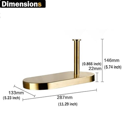 RANDOM Brushed Gold Toilet Paper Holder with Shelf SUS 304 Stainless Steel Bathroom Accessories Tissue Holder Roll Dispenser Storage Wall Mounted.93088BG - color: A-brushed Gold