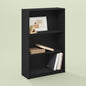 Frei 3-Tier Adjustable Bookcase, Bookshelf, for Living Room and Home Office, Black Oak - color: Black Oak, size: 9.5 (D) x 24.5 (W) x 40.3 (H) inches