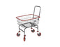 Rolling Laundry Cart with Wheels, Metal Wire Basket, Heavy Duty Utility Cart (RED) - color: Red