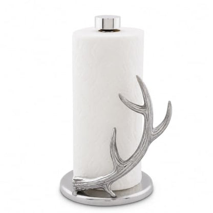 Arthur Court Antler Paper Towel Holder - Decorative Aluminum Metal Stand for Kitchen - 18 Inch Tall - size: Antler