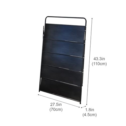 5 Tier No-Assembly Shoe Rack, Foldable Shoes Rack Organizer Without Installation, Portable Solid Metal Shoe Shelves for Closet, Entryway, Front Door Entrance - size: 5 Tier