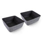 Three by Three Seattle Tapered Felt Storage Bins, 2-Pack, 9x9 (Charcoal) | Recycled felt tapered bins; soft non-scratch; 5"x5" fits most drawers; organize desk, office, bathroom, bedroom & entryway - color: Charcoal