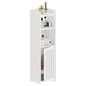 4-Tier Narrow Bathroom Cabinet, 7.9" W X 31.5" H | White PVC Material, Rack, Holder, Fits Small Spaces, for Toilet Side, Laundry Room, Kitchen, Easy Assembly - size: 7.9"D x 7.9"W x 31.5"H