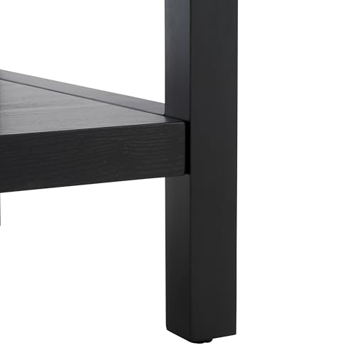 SAFAVIEH Home Collection Omara Black 1-Shelf Square Accent Side Table - color: Black