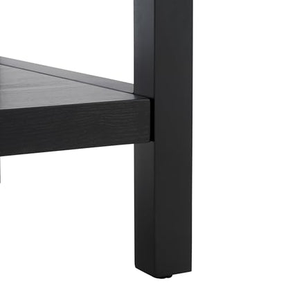 SAFAVIEH Home Collection Omara Black 1-Shelf Square Accent Side Table - color: Black