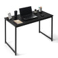 CAPHAUS 47 Inch Modern Computer Desk for Home Office, Gaming & Small Spaces - Compact Black Writing Desk, Easy Assembly, 220 lbs, P2 Board - size: 47 inch