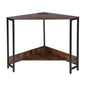 Corner Desk Small Desk with Outlets Corner Table for Small Space, Corner Computer Desk with USB,Brown