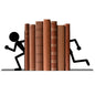 Metal Bookends Running People Book Ends for Shelves | Figurine Bookends Decorative Unique Desk Bookend Black Book Stopper for Home Reading Bookshelf Decor Book Lovers Gift - style: Running People