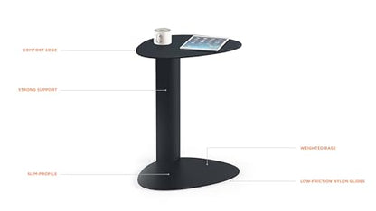 BDI Furniture Bink 1025-19.25'' Laptop Stand, Side Table, End Table, C Table for Sofa or Bedside, Pepper - color: Pepper