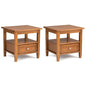 SIMPLIHOME Warm Shaker Solid Wood 20 inch Wide Transitional-Style End Tables in Light Golden Brown for the Living Room and Bedroom (Set of 2) - color: Light Golden Brown, size: 20 inch, style: End Table (Set of 2)