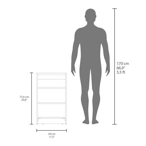 White Freestanding Bathroom Shelf with Open Storage