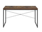Writing Desk Industrial Style Weathered Oak, Black Metal | weathered oak wood top, black metal frame, rectangular desk, 47W x 22D x 28H, simple assembly, home office use