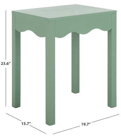 SAFAVIEH Home Collection Litith Sage Square Wave Accent Table - color: Sage