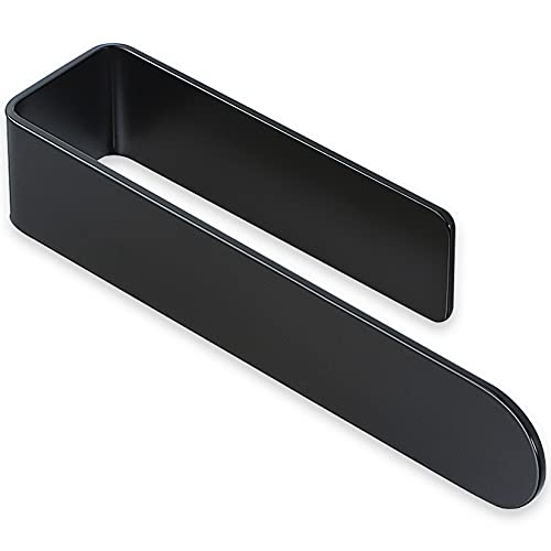Taozun Hand Towel Holder Black - Self Adhesive Towel Bar Stainless Steel | Strong Sticky, Rustproof, Compact 7.9 inch, Perfect for Bathroom/Kitchen/Renter/Apartment/RV, No Drill, Without Damaging Wall - color: Black, size: 8-inch