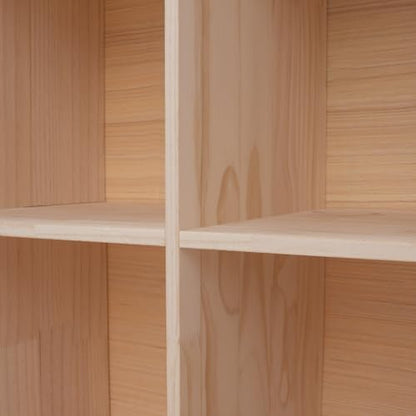 12 Cube Storage Organizer, Solid Wood Cube Bookcase with Open Design, Modern Floor Standing Bookshelf for Home Office Libraries Study Room, Vertically or Horizontally, 70.9" x 12" x 24"