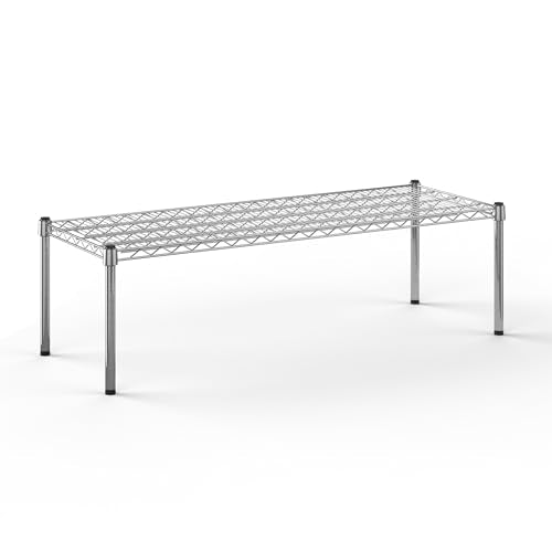 18" Deep x 48" Wide x 14" Height Wire Shelving Kit | 1-Tier | NSF Commercial Storage Rack Unit - size: 18" Deep x 48" Wide