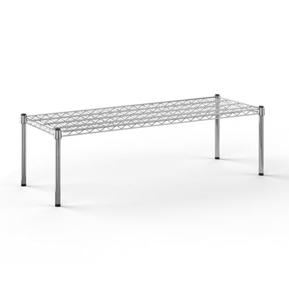 18" Deep x 48" Wide x 14" Height Wire Shelving Kit | 1-Tier | NSF Commercial Storage Rack Unit - size: 18" Deep x 48" Wide