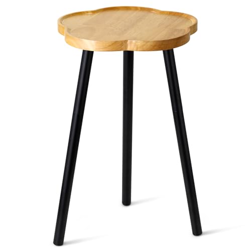 KINNARY Plant Stand Indoor, Wood Plant Table Plant Holder with Raised Design,Heavy Duty Metal Flower Pot Stand, Mid Century Modern Home Decor Small Side End Table（Clr.3-Flower 20" H） - color: Light wood flower 11.8"x20"