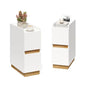 Narrow Night Stands, Modern Slim Nightstand Set of 2, Wooden Skinny Bedside Table 2 Drawers, Stackable Narrow Side Table with Drawers for Small Spaces, Bedroom, Living Room, White - color: White (2pcs)