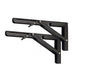 Black Folding Shelf Brackets Max. Load 220 lb, Heavy Duty DIY Wall Mounted Shelf Bracket Space Saving for Table Work Bench (10 INCEH-2PCS) - size: 10 INCH-2PCS