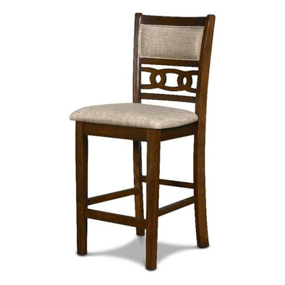 New Classic Furniture Gia Counter Chairs, Set of 2, Cherry Brown - color: Cherry, size: Set of 2, style: Counter Chair