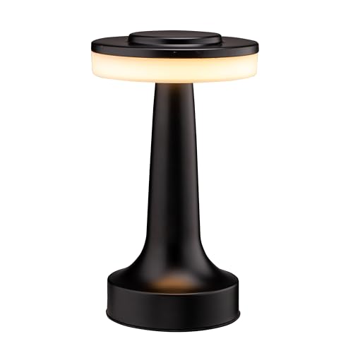 O’Bright Portable LED Table Lamp with Touch Sensor, 3-Levels Brightness, Rechargeable Battery Up to 48 Hours Usage, Night Light for Kids Nursery, Nightstand Lamp, Bedside Lamp (Matte Black) - color: Matte Black