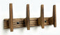 Coat Rack Wall Mount, 12 Inch Rustic Wood Wall Hooks for Hanging, Mortise and Tenon Coat Hooks, Wall Hooks for Coats, Hat Rack, Bag Hanger, Key Holder, Towel Rack for Bathroom (Brown)